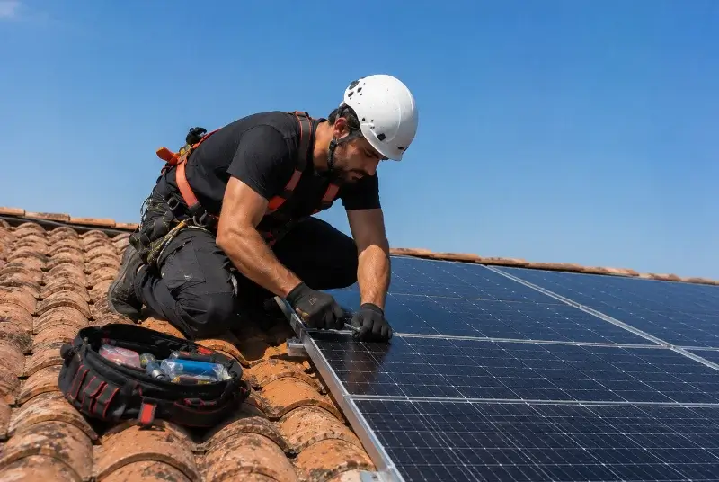 Maintenance et monitoring de panneaux solaires à Saint-Victor-de-Malcap